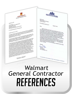 references for cleaning acoustical ceiling for general contractors doing work for Wal-Mart.