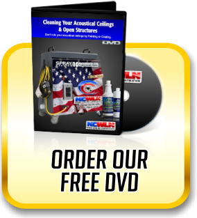 Order your free DVD that contains ceiling cleaning and ceiling restoration information.