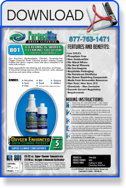 801 Ceiling and Wall Cleaning Product Spec Sheet