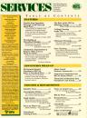 Table of Contents for Services Magazine with article about ceiling cleaning in the 90's