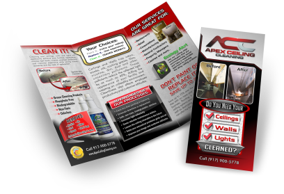 Ceiling Cleaning Business Full Color Brochures