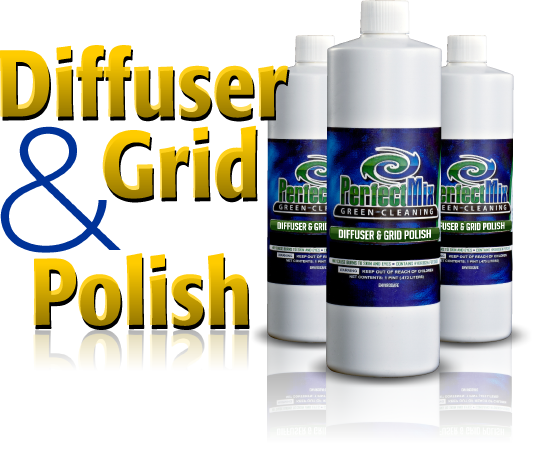 Perfect Mix™ Diffuser & Grid Polish that will restore your diffusers and grids to look like new again.